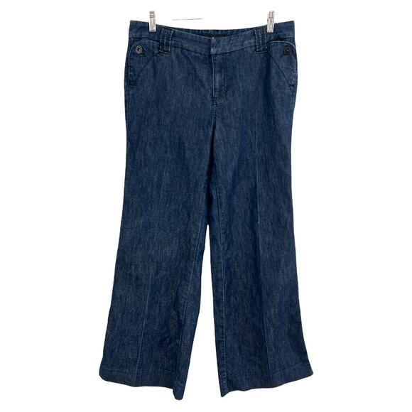 Calvin Klein Jeans (12) 34x31 Regular Wide Leg Jeans Blue Dark Wash Mid Rise - Picture 1 of 11